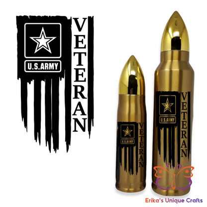 United States Army Veteran Bullet Thermos Bullet Thermos