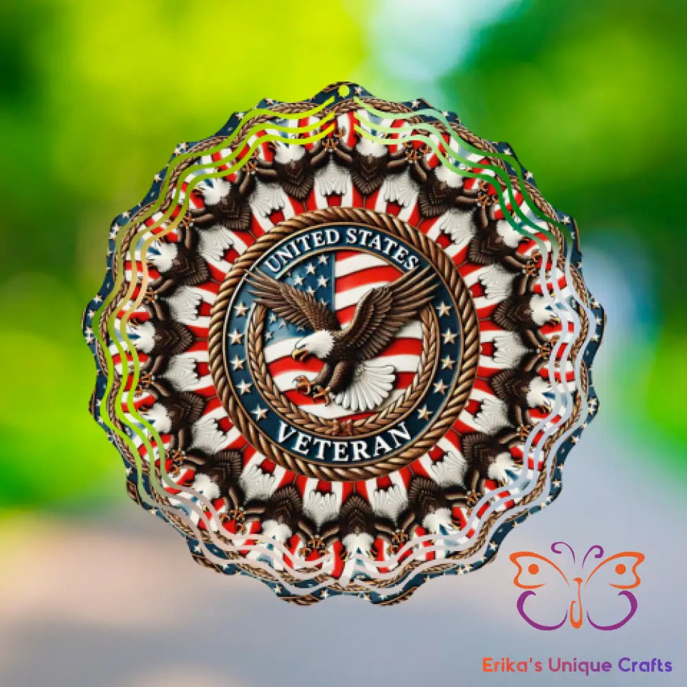 United States Veteran Eagle Wind Spinner Wind Spinner