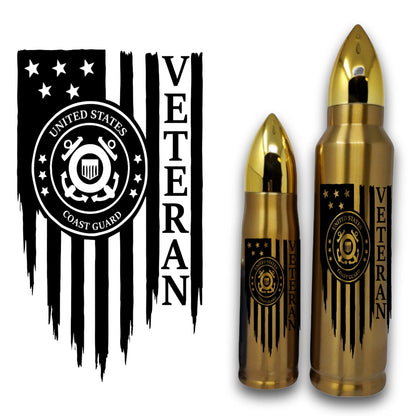 US Coast Guard Veteran Bullet Thermos Tumbler - Bullet