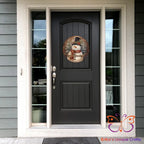 Vintage Welcome Snowman Round Hanging Door Sign Door Sign