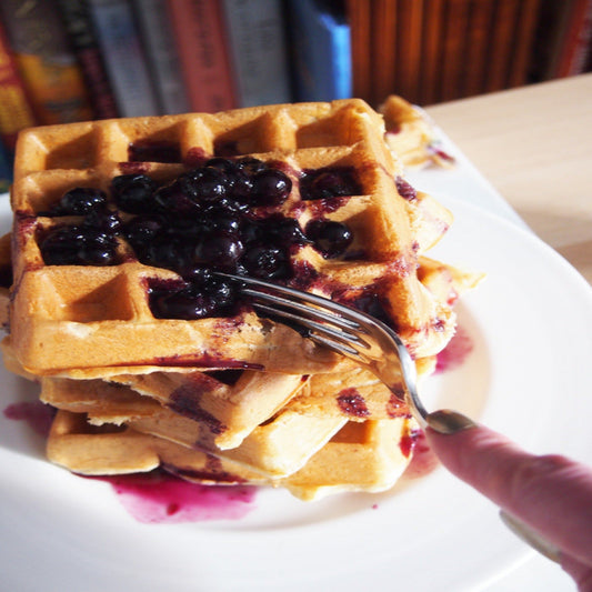 Blueberry Pecan Waffles