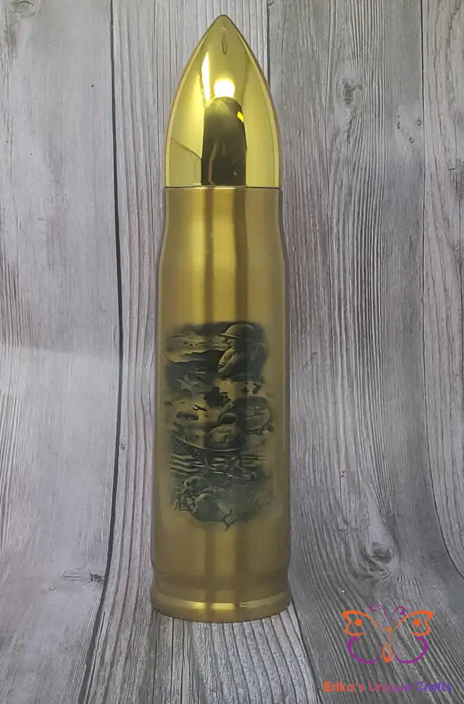 War Scene Bullet Thermos - Erikas Crafts