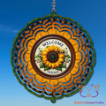 Welcome Friends Sunflower Wind Spinner Wind Spinner