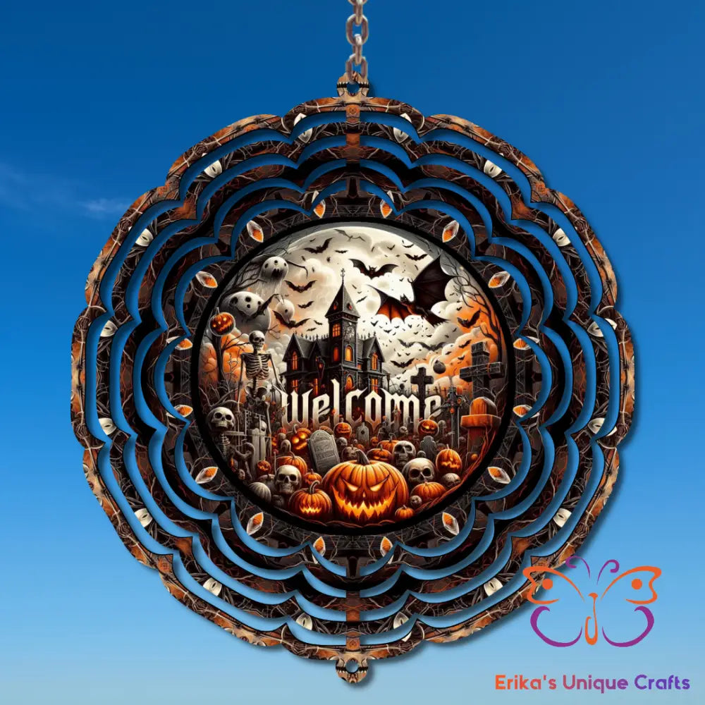 Welcome Halloween Wind Spinner Wind Spinner