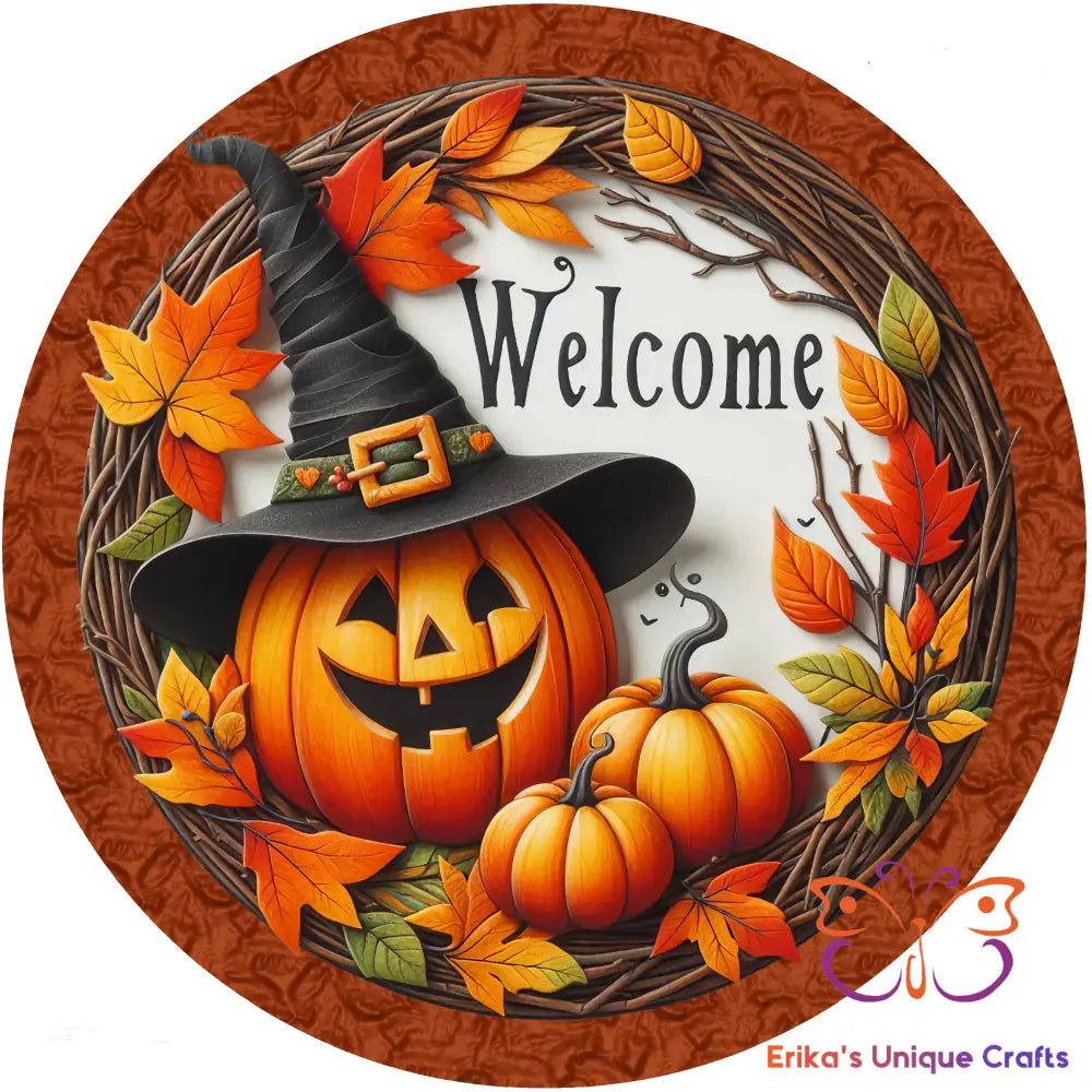 Happy Halloween Jack Round Hanging Door Sign Door Sign