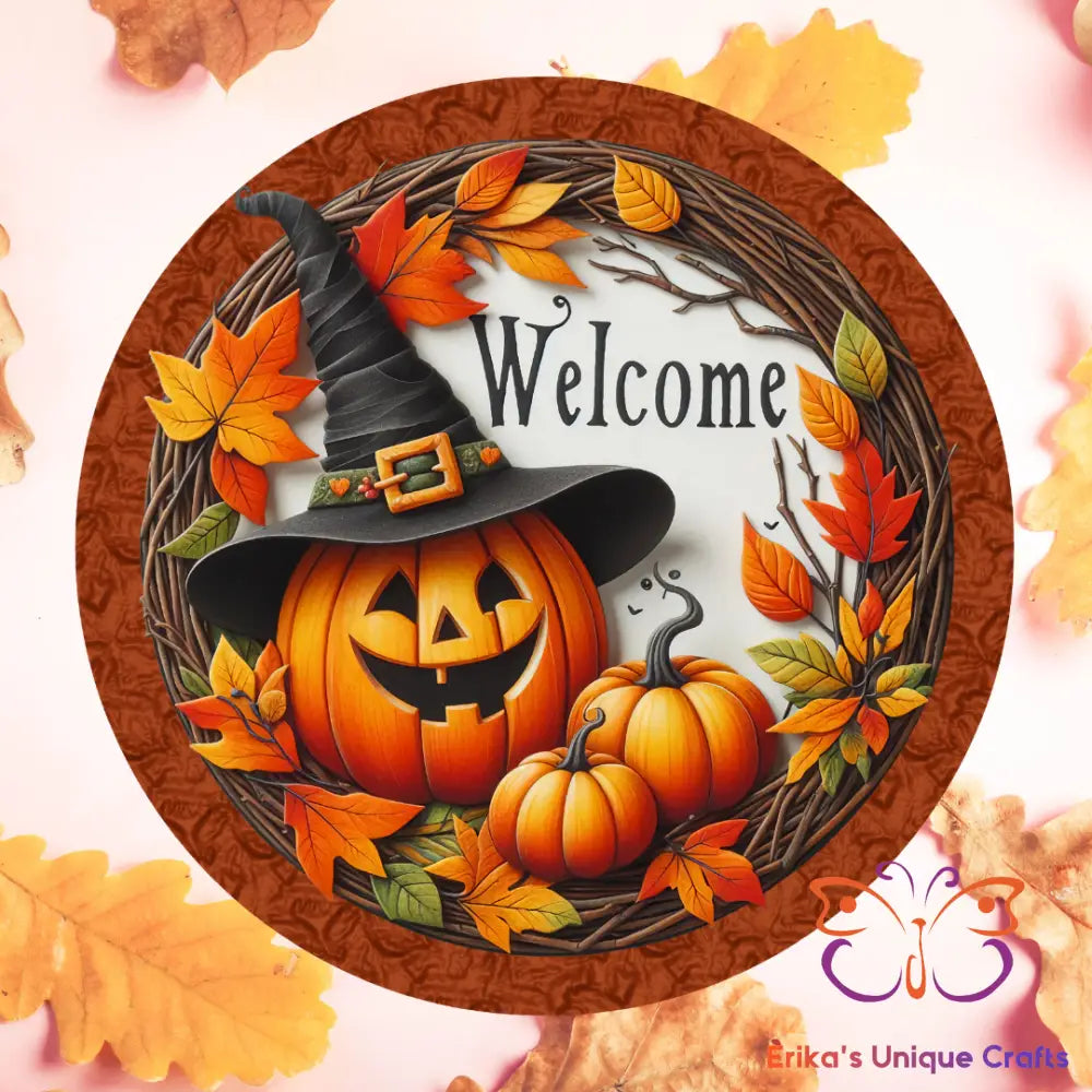 Welcome Witch Jack Round Hanging Door Sign Door Sign