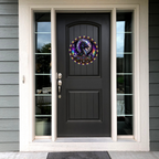 Welcome Dragon Round Metal Hanging Door Sign