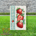 Strawberry Welcome Garden Flag