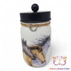 Wild Horses Mason Jar Apothecary Lid Mason Jar