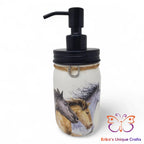 Wild Horses Mason Jar Soap Dispenser Mason Jar