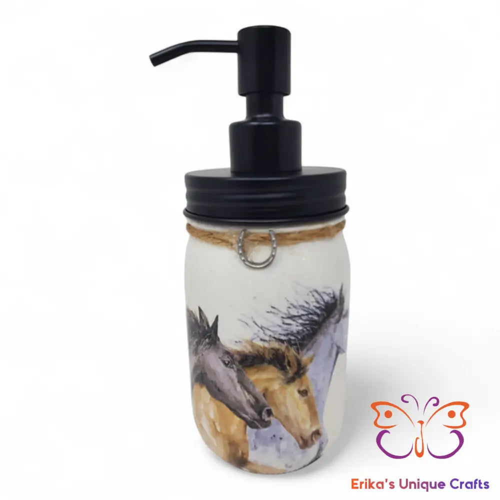 Wild Horses Mason Jar Soap Dispenser Mason Jar