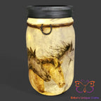 Wild Horses Mason Jar Solar Lights Mason Jar