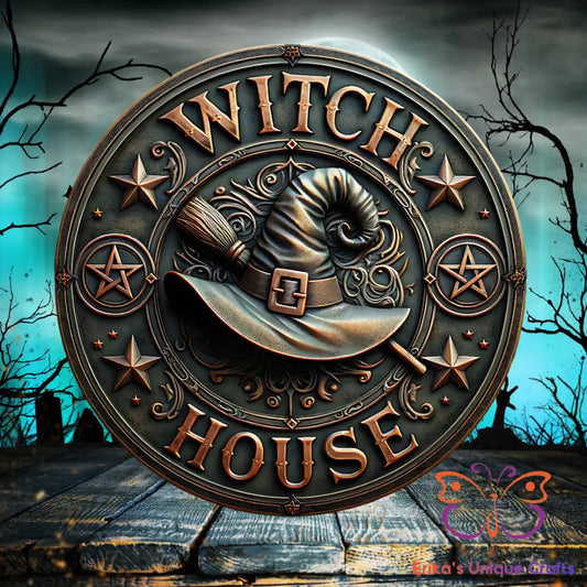 Witch House Round Hanging Door Sign Door Sign