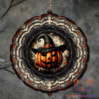 Witch Jack O Lantern Wind Spinner 10 inch Wind Spinner