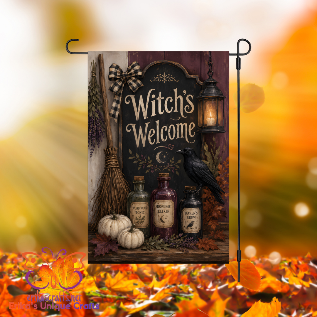 Witches Welcome Garden Flag