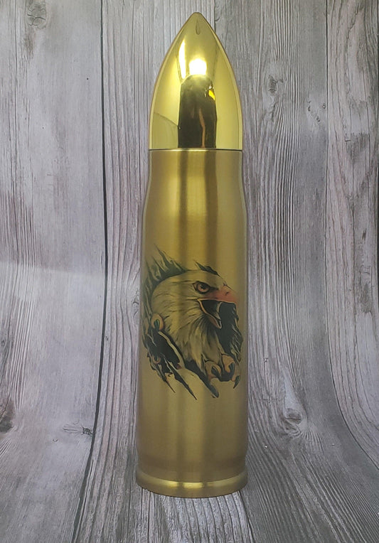 Screaming Eagle Bullet Thermos - Erikas Crafts