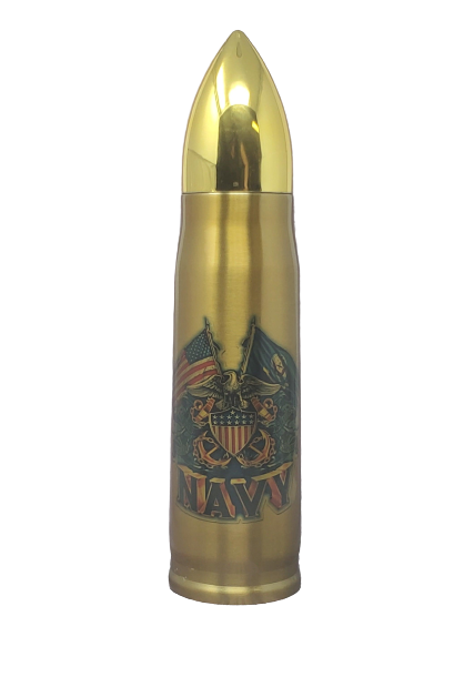 Navy Bullet Thermos - Erikas Crafts