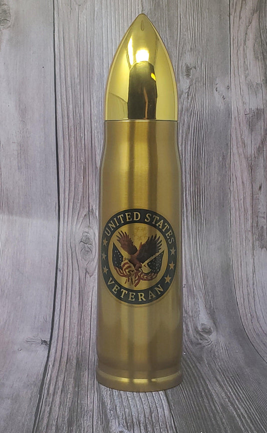 US Veteran Bullet Thermos - Erikas Crafts