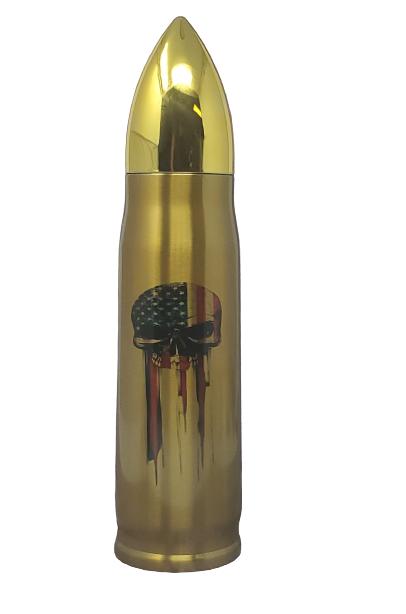 Dripping American Skull Bullet Thermos - Erikas Crafts