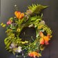 Summer Flowers and Bee Candle Wreath