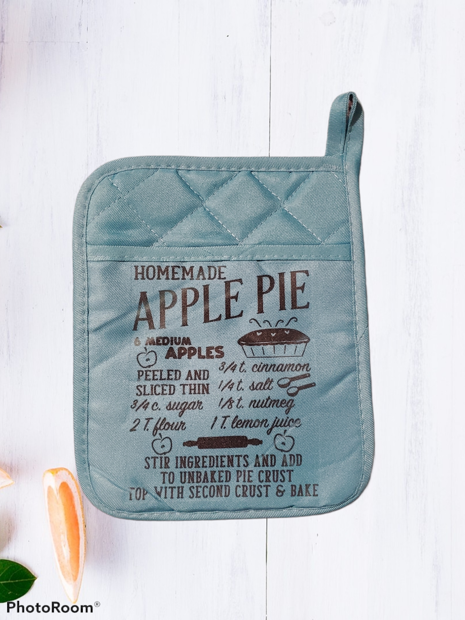 Apple Pie Recipe Pot Holder - Erikas Crafts