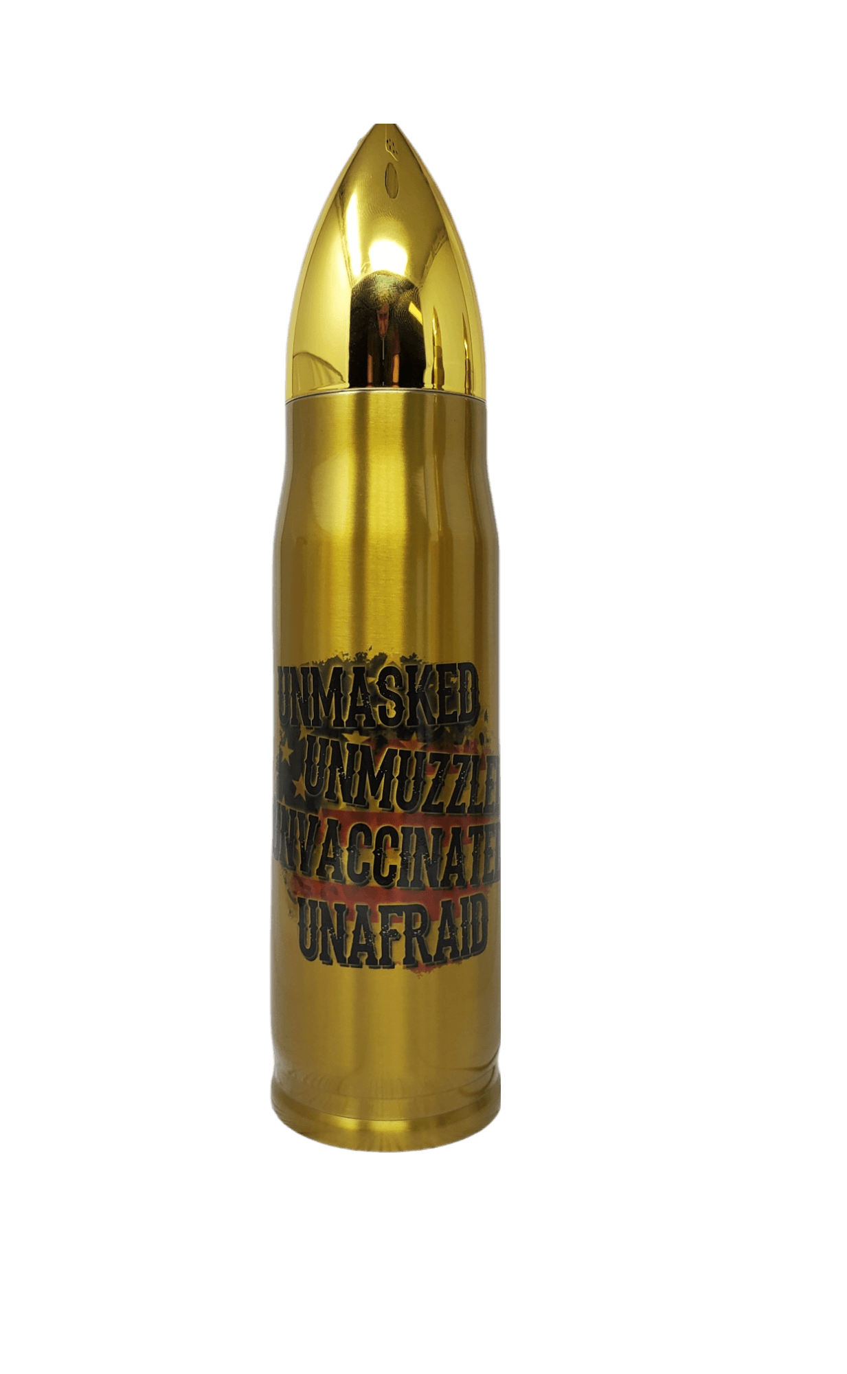 Unmasked Unmuzzled Unafraid Bullet Thermos - Erikas Crafts