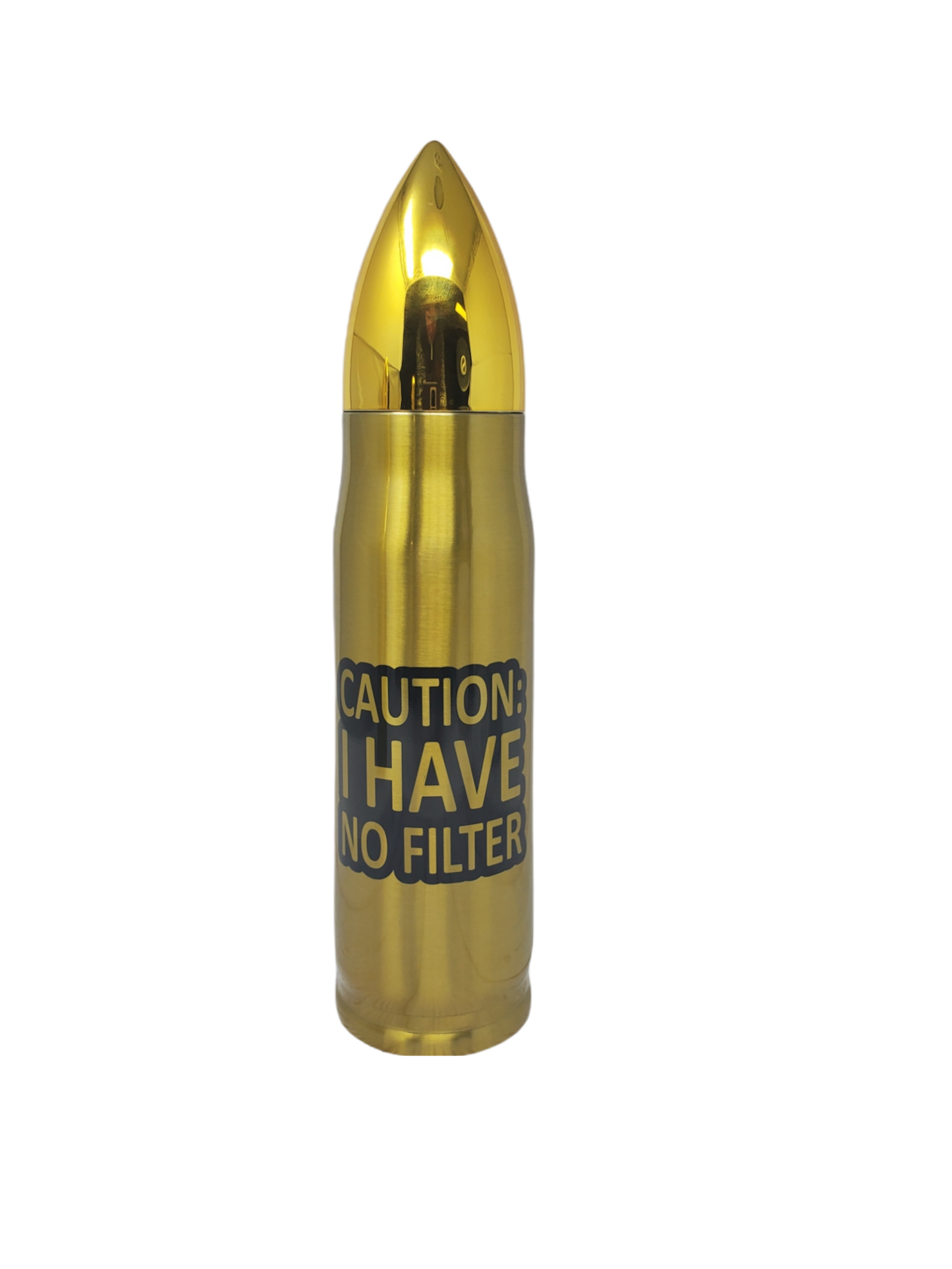 Caution I Have No Filter Bullet Thermos
