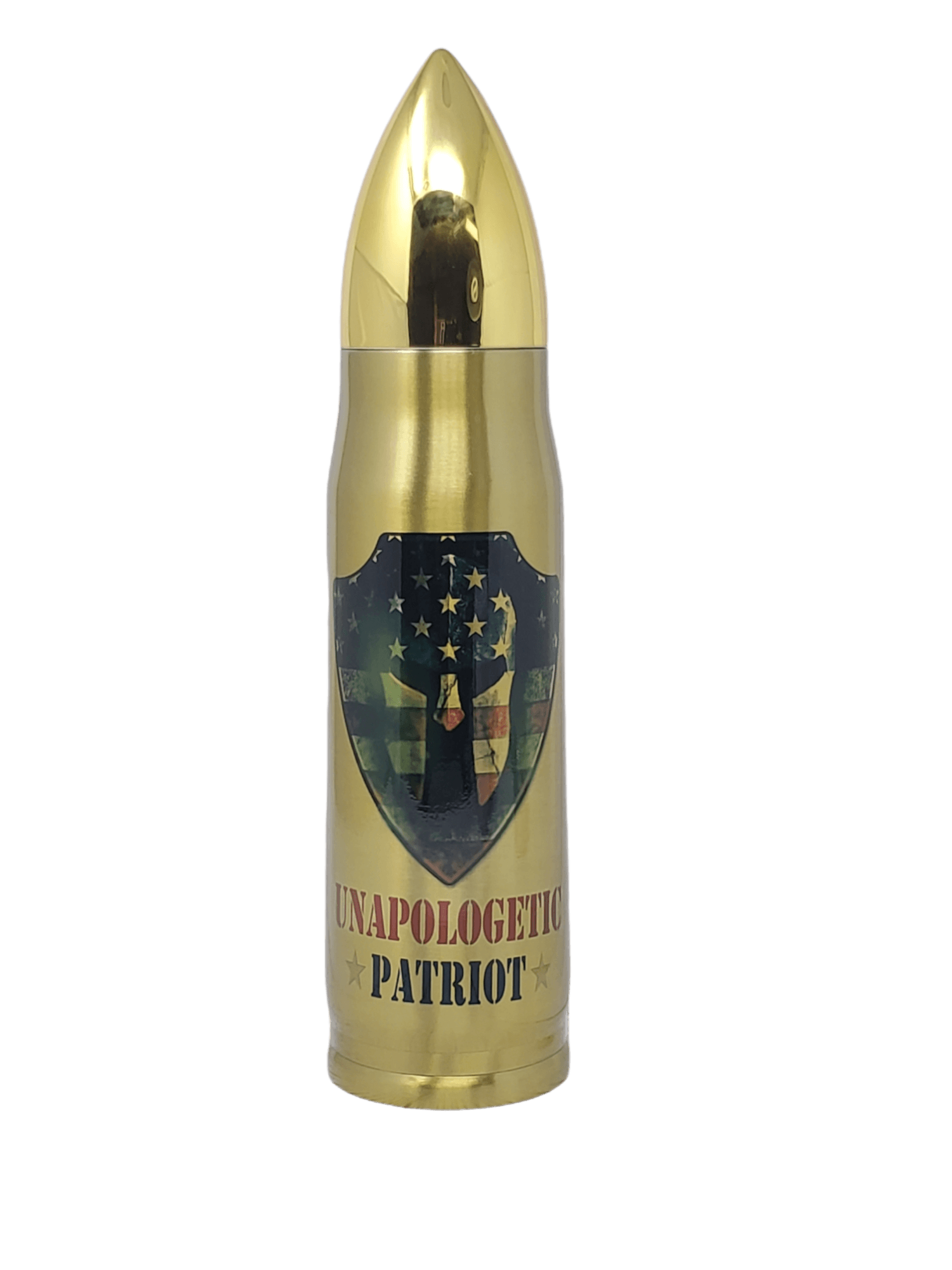 Unapologetic Patriot Shield Bullet Thermos - Erikas Crafts