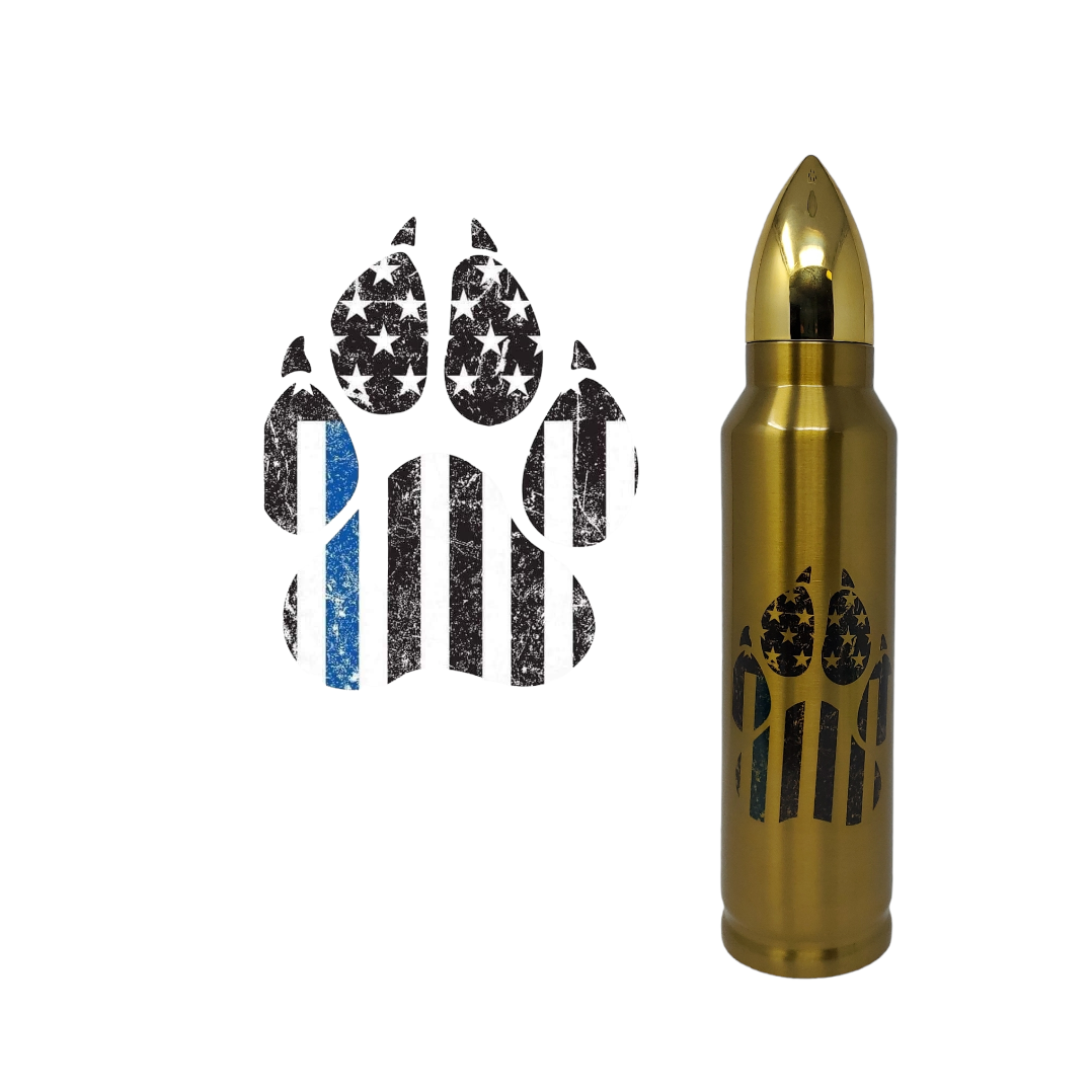Police Dog Paw Bullet Thermos
