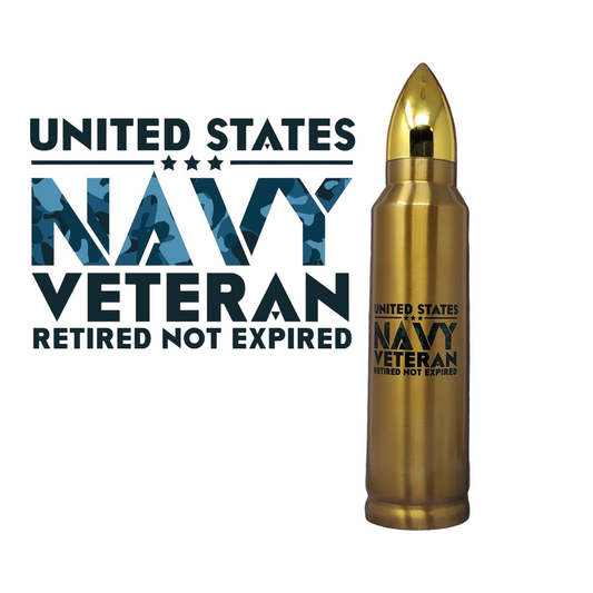 US Navy Veteran Bullet Thermos