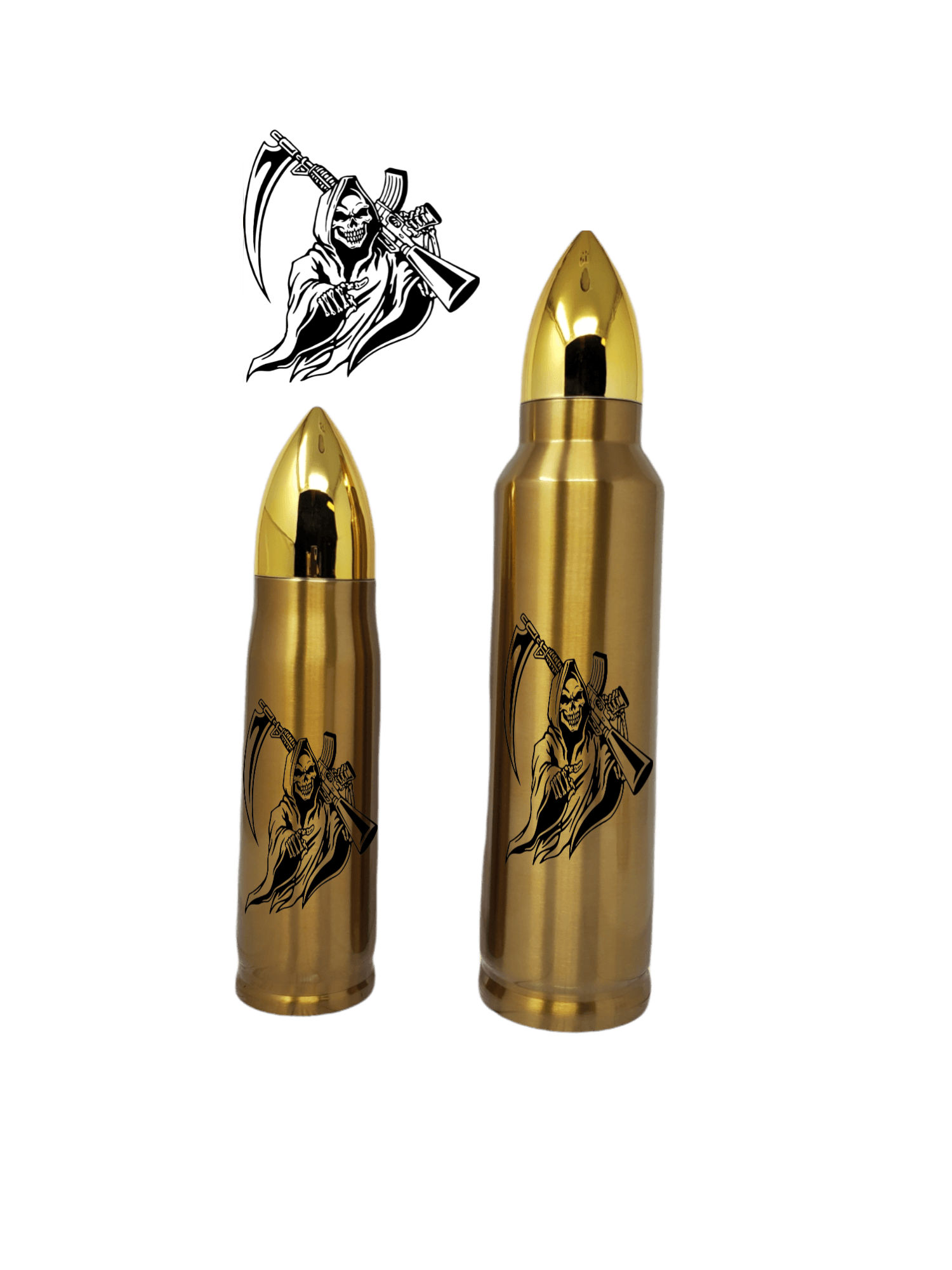 Grim Reaper Bullet Thermos - Erikas Crafts