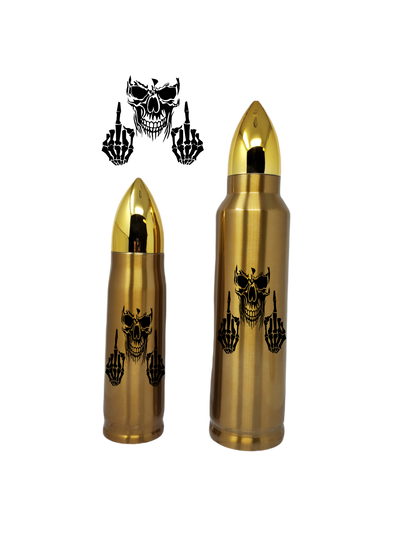 FU Skull Bullet Thermos - Erikas Crafts