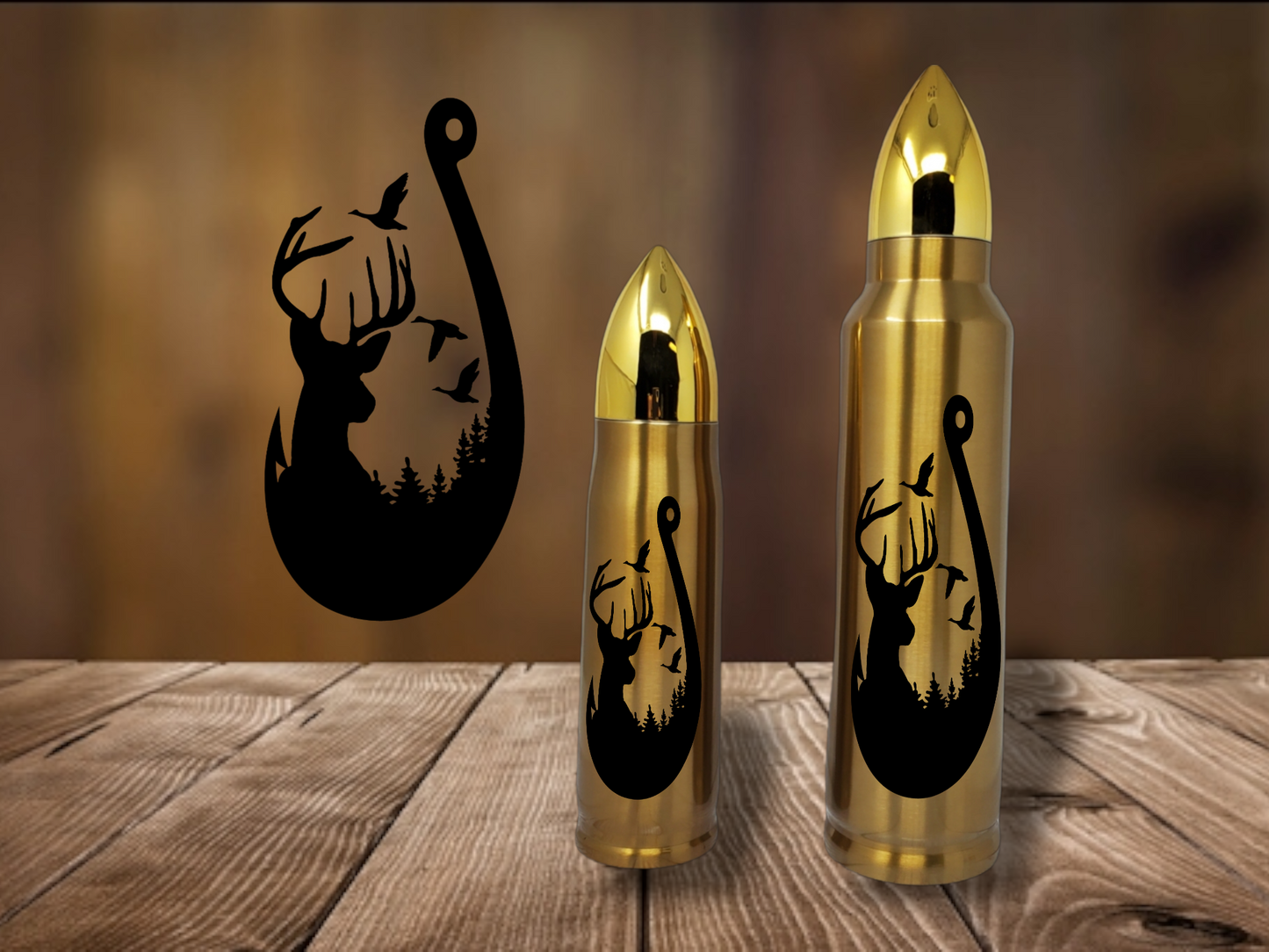 Buck Hook Geese Bullet Thermos - Erikas Crafts