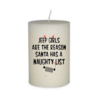 Naughty List Beeswax Candle
